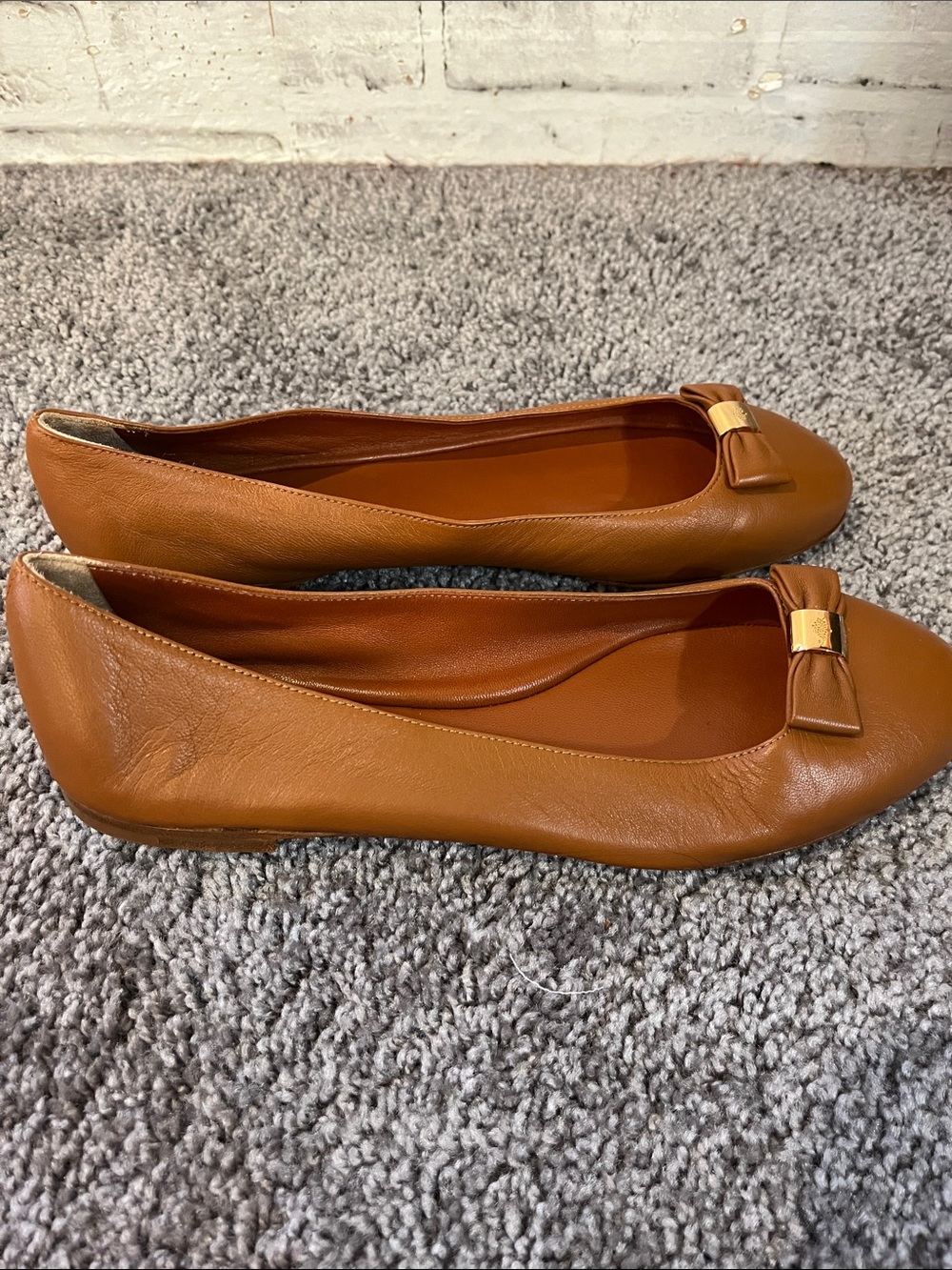 Mulberry leather brown bow ballet flats - Picture 7 of 9